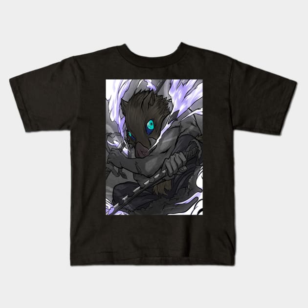 Hashibira Inosuke - Demon Slayer Kids T-Shirt by Jipau